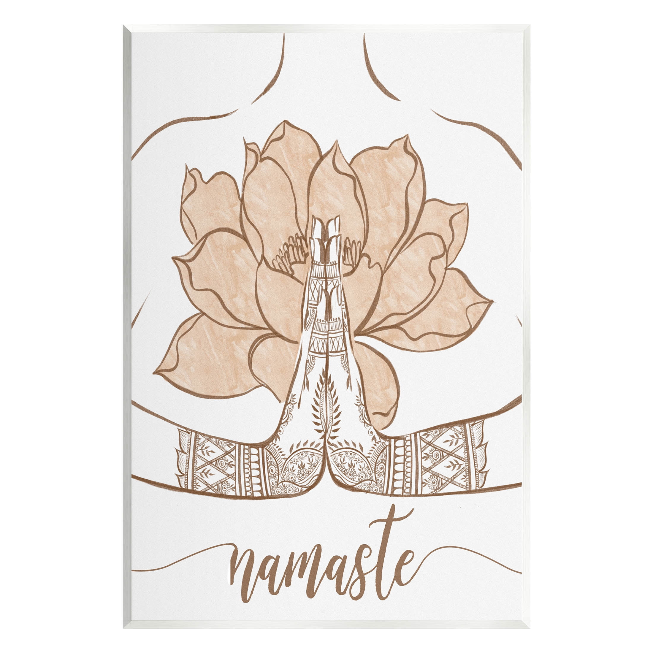 Namaste Henna Pattern Lotus Religious Graphic Art Unframed Art Print Wall Art