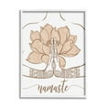 thumbnail image 1 of Namaste Henna Pattern Lotus Religious Graphic Art White Framed Art Print Wall Art, 1 of 7