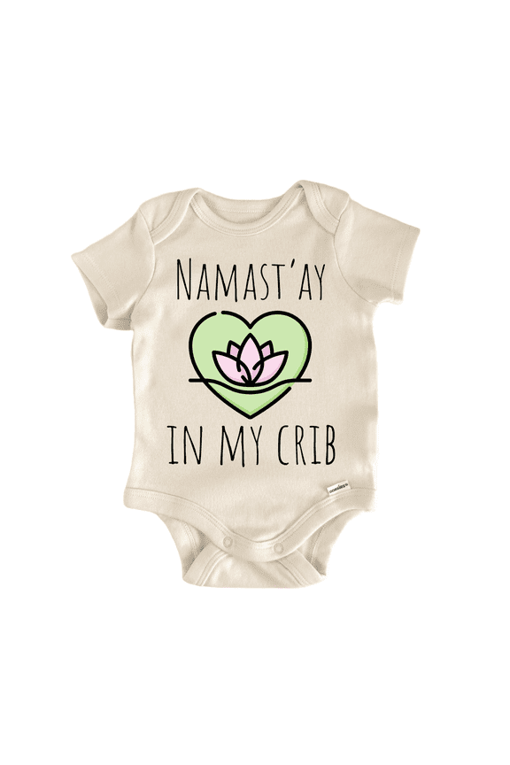 Namaste Hindu Lotus Newborn Baby Bodysuit