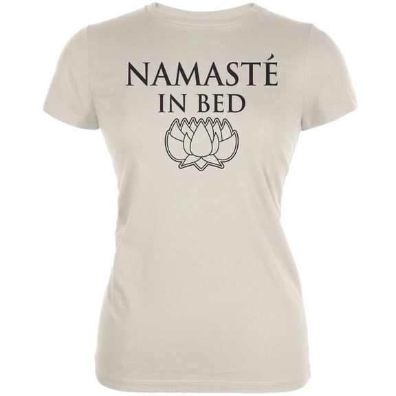 Namaste In Bed Cream Juniors Soft T-Shirt - Large