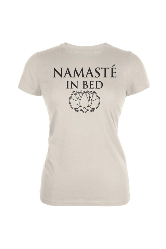 Namaste In Bed Cream Juniors Soft T-Shirt - Medium