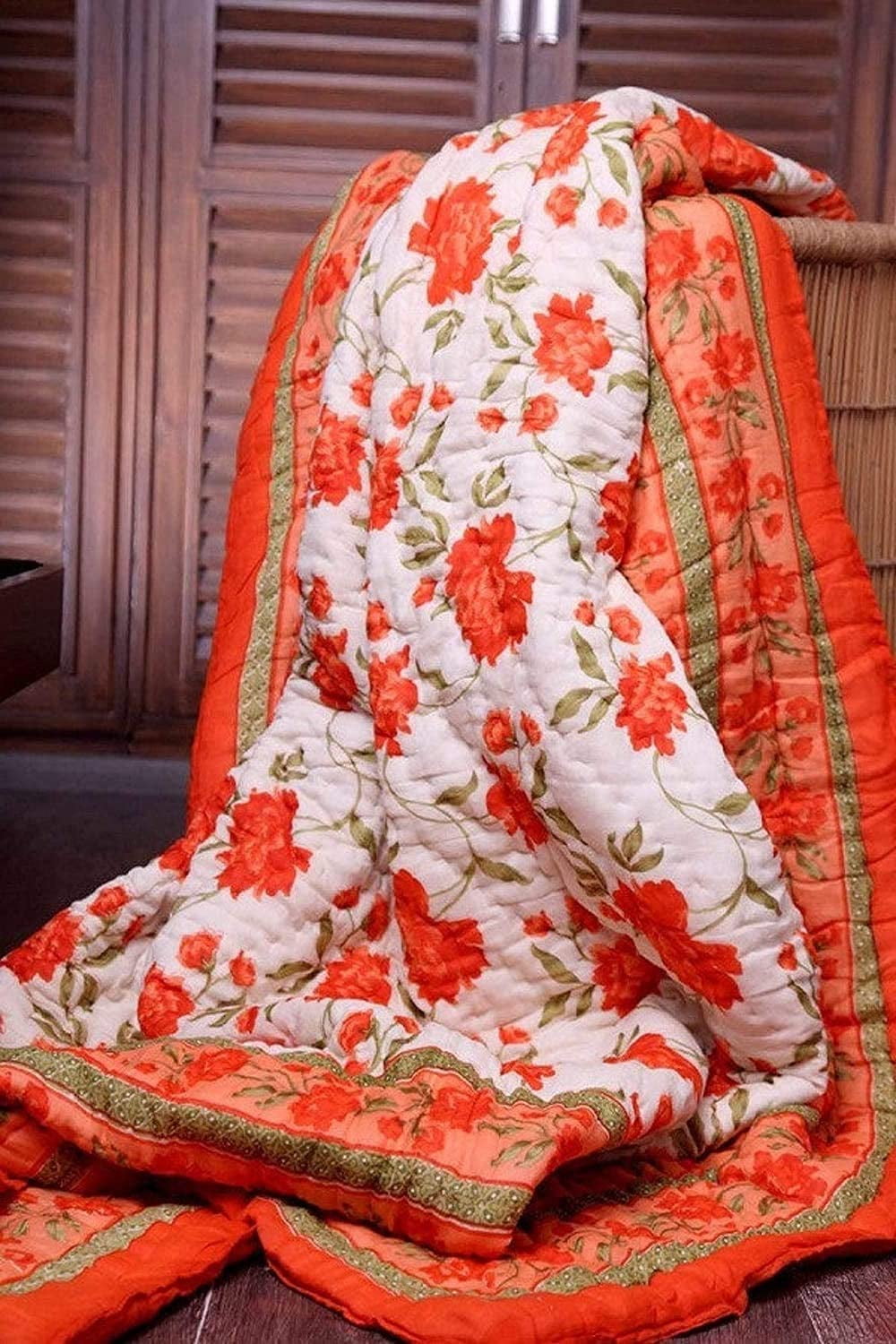 Namaste India Cotton Light Weight Reversible Both Side Use Double Bed Soft Jaipuri Ac Quilt