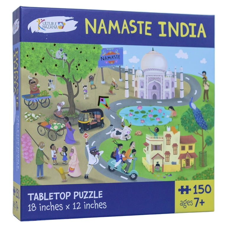 Namaste India Tabletop Puzzle, 150 Pieces, Kulture Khazan 