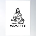 thumbnail image 1 of Namaste Jesus Christian Yoga Poster Wall Art, Modern Wall Decor For Living Room Bedroom, 8x12 UNFRAMED, 1 of 3