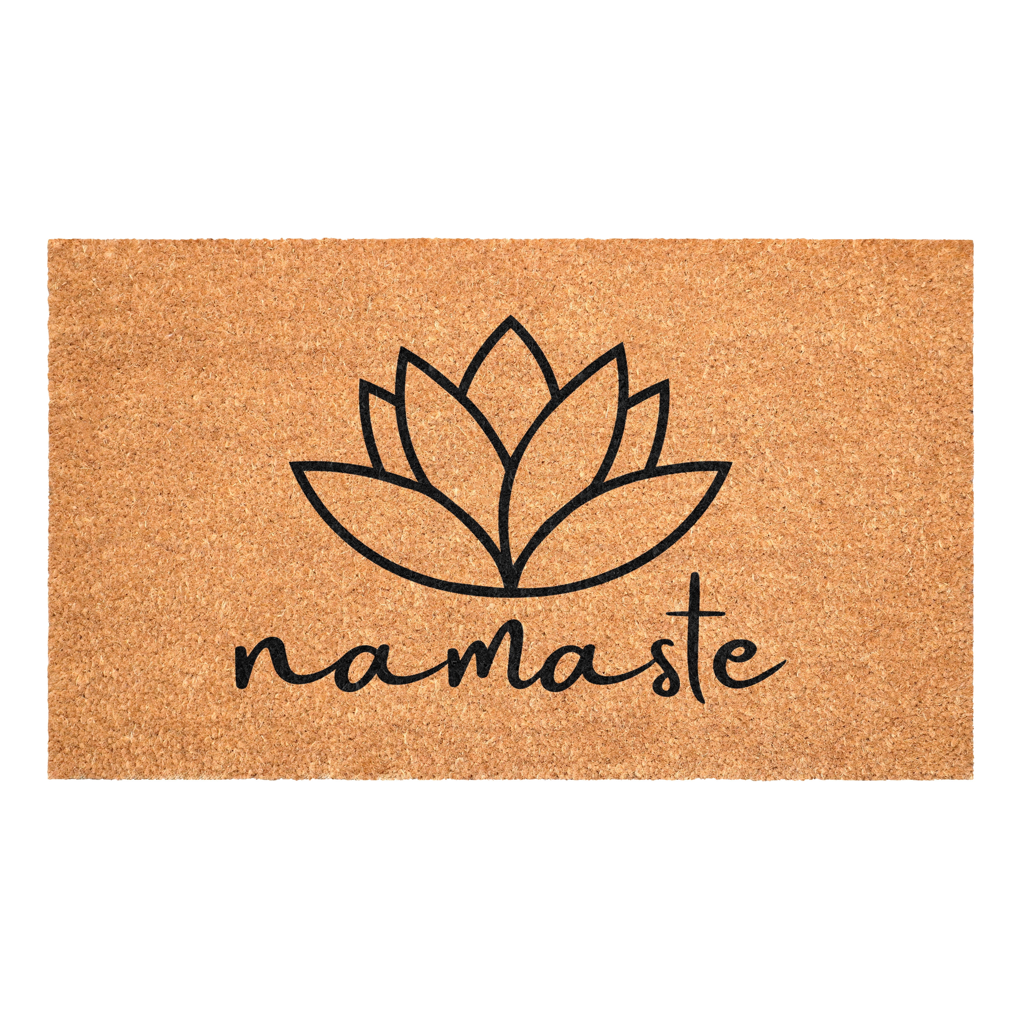 Namaste Lotus Non Slip Vinyl Backing, Front Door Mat, Entryway Door Mat, 24"x36"