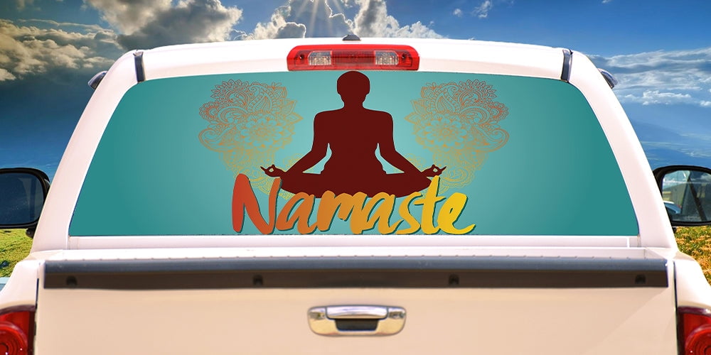 Namaste Rear Window Graphic | HD Truck & Car Back Window Graphic ...