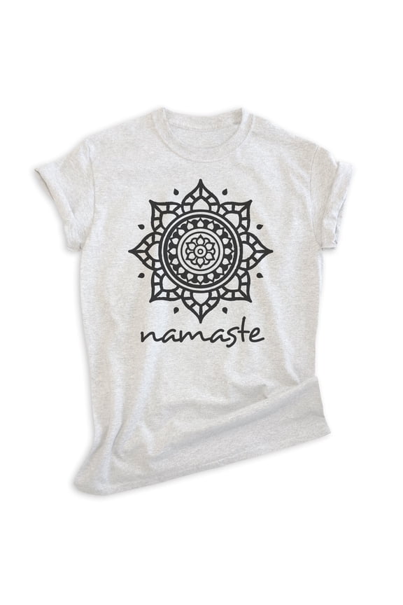 Namaste Shirt, Unisex Women's Men's Shirt, Chill Shirt, Relax Shirt, Good Vibes Shirt, Heather Ash, Medium