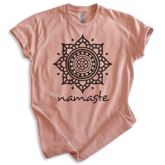 Namaste Shirt, Unisex Women's Men's Shirt, Chill Shirt, Relax Shirt, Good Vibes Shirt, Heather Sunset, XX-Large