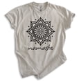 thumbnail image 1 of Namaste Shirt, Unisex Women's Men's Shirt, Chill Shirt, Relax Shirt, Good Vibes Shirt, Light Silk Gray, X-Small, 1 of 6