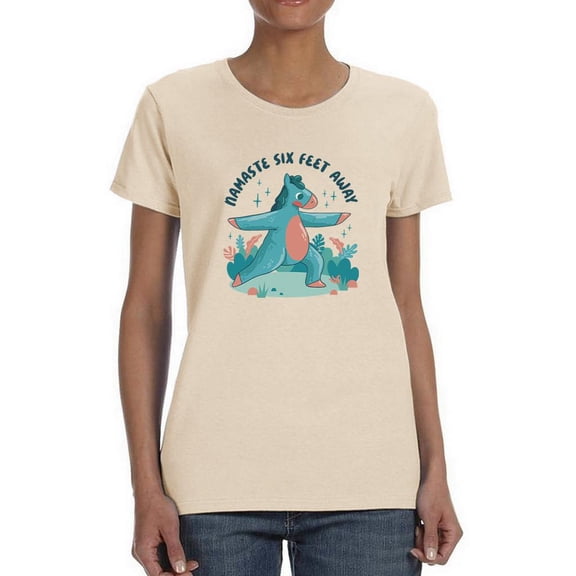 Namaste Six Feet Away Pony T-Shirt Women -Smartprints Designs, Female Medium