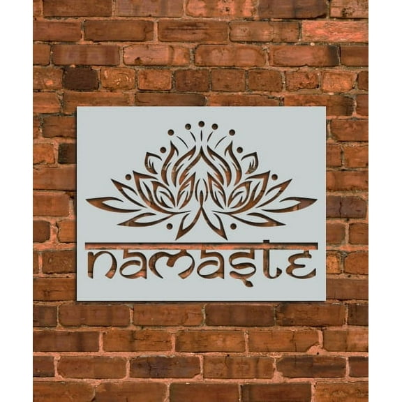 Namaste Yoga Stencil
