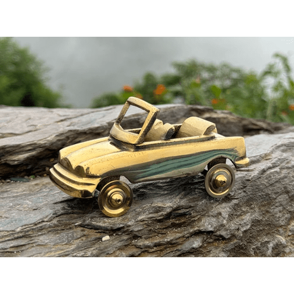 NamasteHimalayas Handcrafted Brass Cabriolet Car Miniature Vintage Decor & Gift