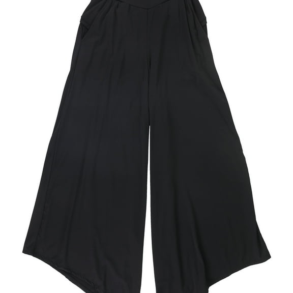 Namastetics Womens Savasana Casual Wide Leg Pants, Black, Small