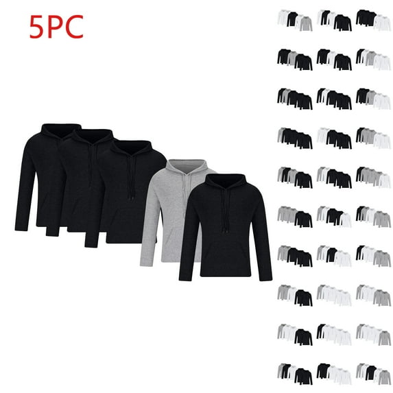 Namayuj Hoodies for Men Trendy Solid Color Hooded Sweatshirt Travel Sweater Tops Cotton Long Sleeve Shirts