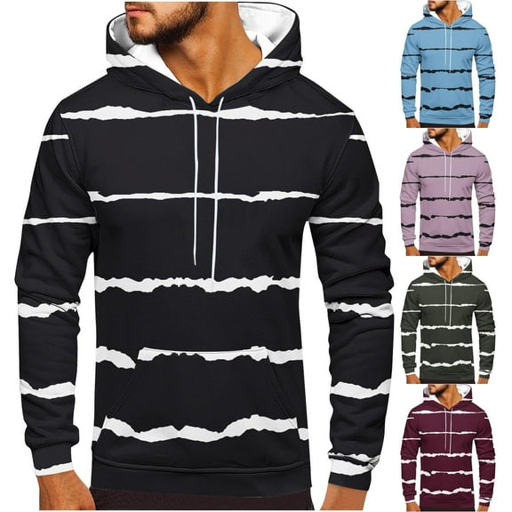 Namayuj Men's Hoodies Casual Solid Color Hooded Sweatshirt Fashion Pullover Tops Workout Long Sleeve Shirts with Pcokets