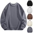 thumbnail image 1 of Namayuj Mens Sweatshirts Fall Color Block Crewneck Sweatshirt Fashion Pullover Tops Winter Long Sleeve T-shirts, 1 of 5