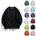 thumbnail image 1 of Namayuj Sweatshirts for Men Casual Solid Color Crewneck Sweatshirt Holiday Sweater Tops Workout Long Sleeve T-shirts, 1 of 4