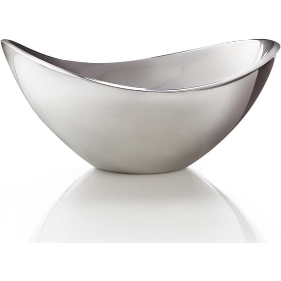 nambe Butterfly Bowl, Chillable Salad Serving Bowl for Entertaining, Serve Dips, Salsa, Appetizers, Olives, and Guacamole, Oven and Freezer Safe, Made of Metal Alloy, 7-Inch