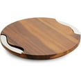 thumbnail image 1 of Nambe Cheese Block with Knife and Spreader  15 Inch Cheese Board Serving Set  Charcuterie and Butter Board  Made of Acacia Wood and Stainless Steel, 1 of 3