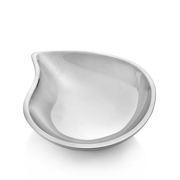 Nambe Alloy Metal Teardrop Bowl For Serving Or Decor, Oven Safe, 1.5 Qt 13 Inch - Silver