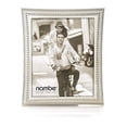 thumbnail image 1 of Nambe Beaded Picture Frame, 8" x 10",  Holds one photo, Vintage and Contemporary Design, Silver Plate and Tempered  Glass, 1 of 6