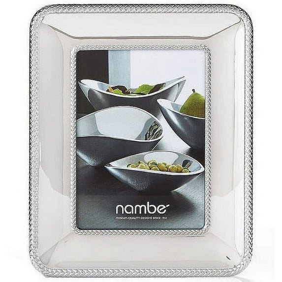 Nambe Braid Picture Frame Holds One 5 x 7 Photo