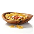 thumbnail image 1 of Nambe Braid Wood Chip and Dip Bowl, Silver, 1 of 4