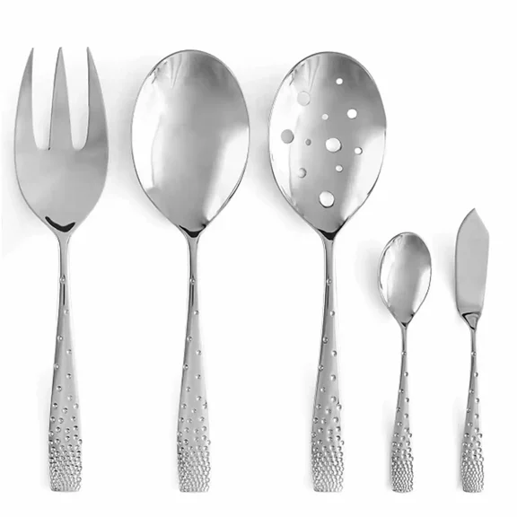 Nambe Dazzle 5Pc Serving Set