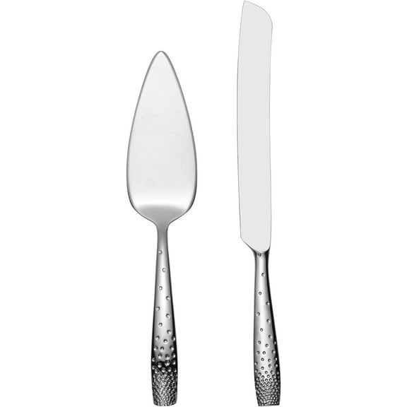 Nambe Dazzle Stainless Steel Cake Knife and Server Set