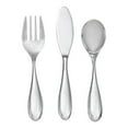 thumbnail image 1 of Nambe Flatware Collection Kibo Toddler Flatware Set Set Includes Knife, Fork, and Spoon Dishwasher Safe Designed by Sean O'Hara, 1 of 3