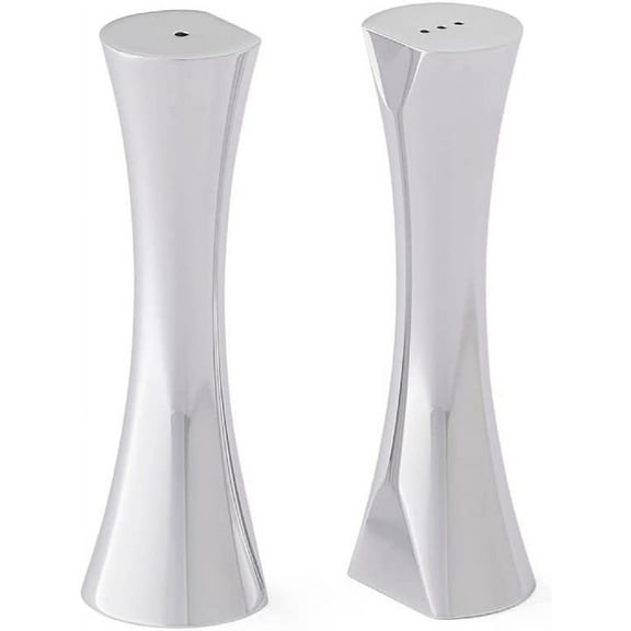 Nambe Kissing Salt & Pepper Shakers  2-Piece Set Kitchen Tool  Salt Spice Pepper Seasoning Bottle for Table 1.5-Ounce Made of Metal Alloy Salt and Pepper