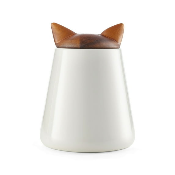 Nambe - Pet Collection - Kitty Ears Motif Cat Treat Jar #MT1436