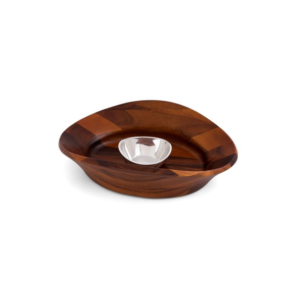 Nambe Ripple Chip and Dip, Set of 2