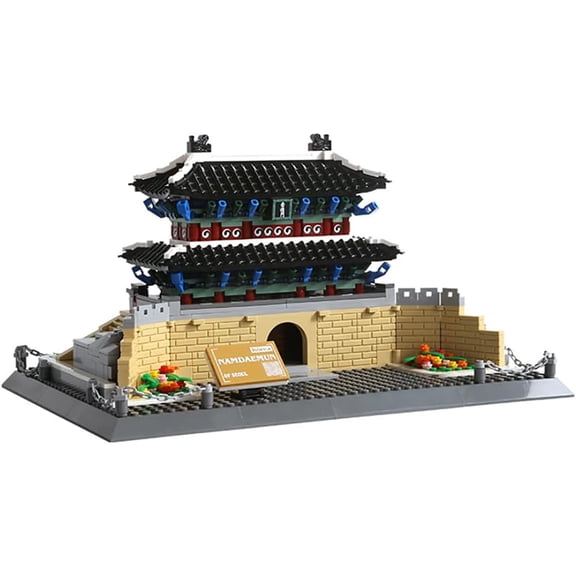 Namdaemun Gate Seoul South Korea Building Set (900 Pieces), Architecture Building Blocks Toys, Home Dcor