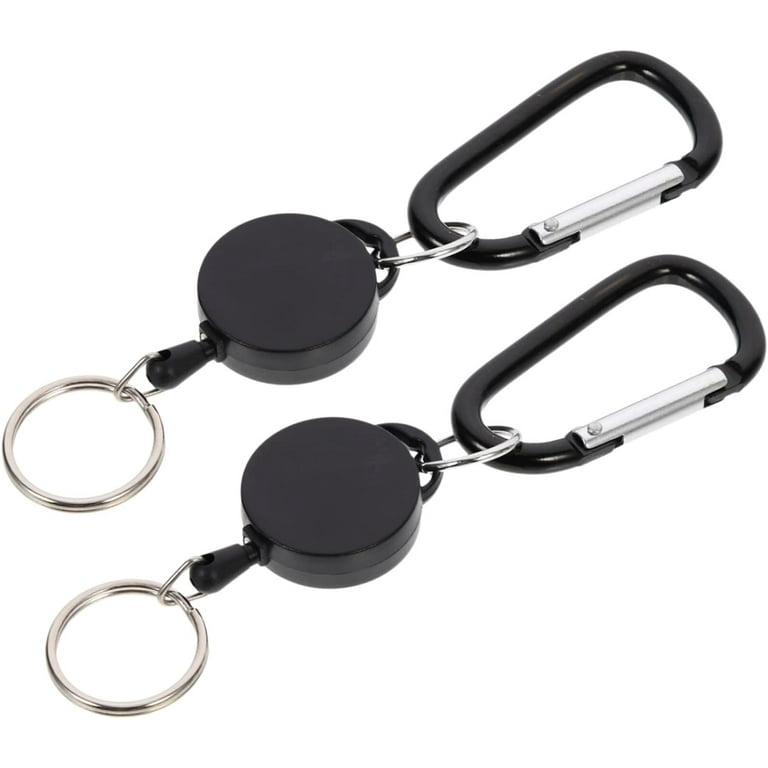 Name 2pcs Key Chain Id Badge Holder Retractable Badge Holder Badge Holder  Reel Badge Clip Id Badge Keychain Plastic Carabiner Retractable Carabiner  Keychains Telescopic Label Abs 