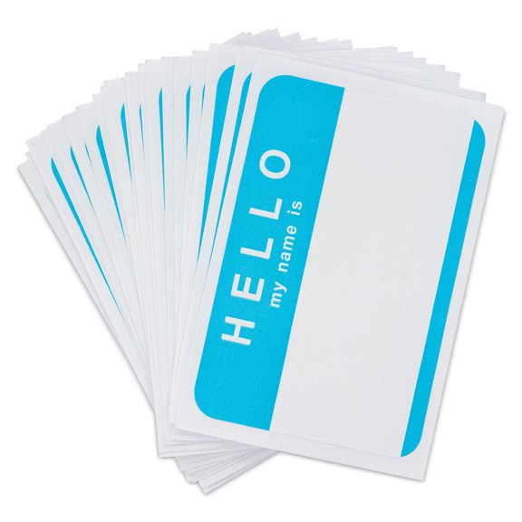 Charles Leonard Self-Adhesive Hello Name Badges - Pkg of 25