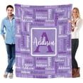 thumbnail image 1 of Name Blanket Personalized Blanket for Adult Kids Flannel Customized Personalized Blankets and Throws, 1 of 6