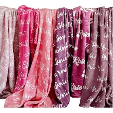 Name Blanket, Personalized Lightweight Plush Blanket (Twin 60x80 inches) – Soft Fleece Throw, Customizable for Kids, Adults, Baby– Gift for Birthday, Baby Shower, Weddings, Home Décor