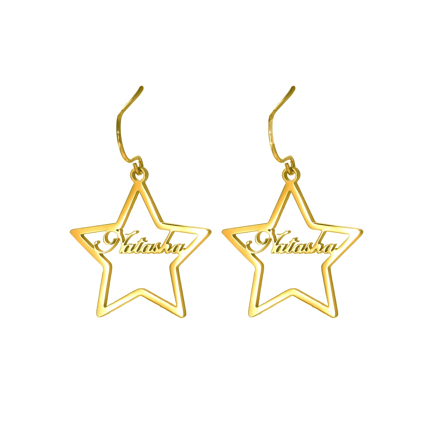 TUMBEELLUWA Crystal Star Earrings - Healing Energy Pentagram Dangle Earrings For Women