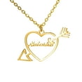 thumbnail image 1 of Name Custom Necklace Custom Name Love Heart Pendant Personalized Arrow Name Necklace for Women Valentine's Day Gift, 1 of 5