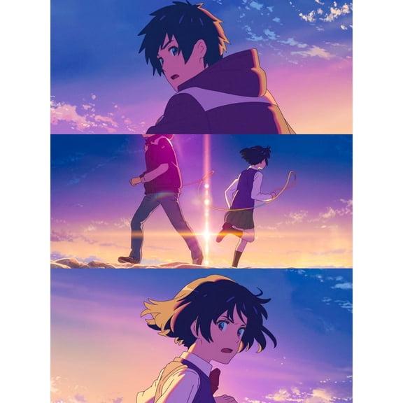 Your Name Diamond Painting Set (For Adults) 5D DIY Anime Diamond Art Set (For Beginners) Round Full Diamond Diamond Painting Gemstone Art Crafts (Home Wall Decoration Gift)