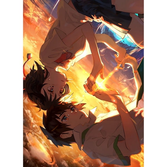 Your Name Diamond Painting Set (For Adults) 5D DIY Anime Diamond Art Set (For Beginners) Round Full Diamond Diamond Painting Gemstone Art Crafts (Home Wall Decoration Gift)