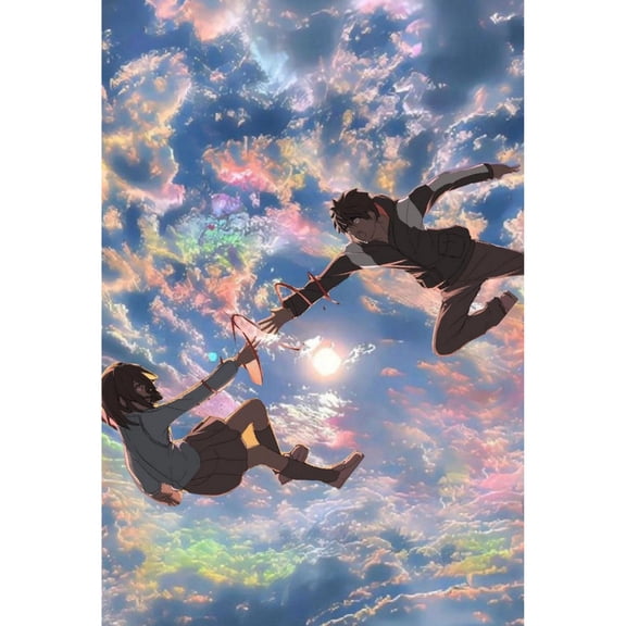 Your Name Diamond Painting Set (For Adults) 5D DIY Anime Diamond Art Set (For Beginners) Round Full Diamond Diamond Painting Gemstone Art Crafts (Home Wall Decoration Gift)