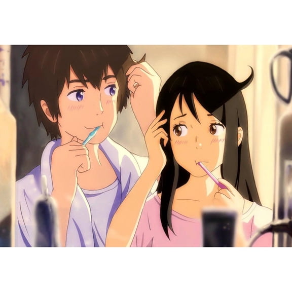 Your Name Diamond Painting Set (For Adults) 5D DIY Anime Diamond Art Set (For Beginners) Round Full Diamond Diamond Painting Gemstone Art Crafts (Home Wall Decoration Gift)