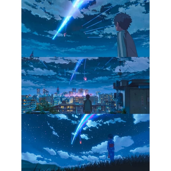 Your Name Diamond Painting Set (For Adults) 5D DIY Anime Diamond Art Set (For Beginners) Round Full Diamond Diamond Painting Gemstone Art Crafts (Home Wall Decoration Gift)