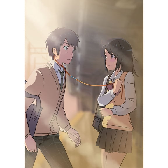 Your Name Diamond Painting Set (For Adults) 5D DIY Anime Diamond Art Set (For Beginners) Round Full Diamond Diamond Painting Gemstone Art Crafts (Home Wall Decoration Gift)