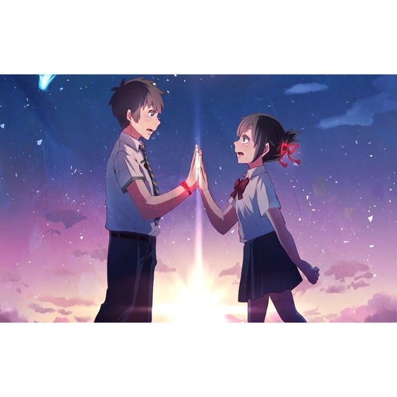 Your Name Diamond Painting Set (For Adults) 5D DIY Anime Diamond Art Set (For Beginners) Round Full Diamond Diamond Painting Gemstone Art Crafts (Home Wall Decoration Gift)