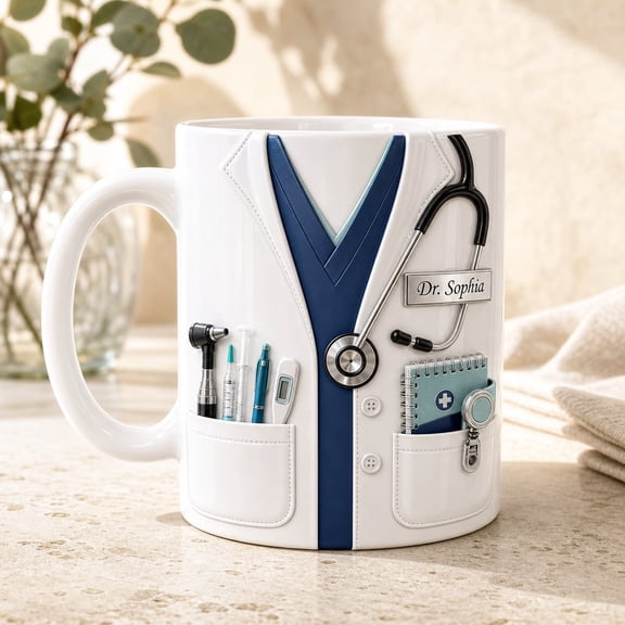 Name Doctor Mug, Custom Medical Coffee Cup, Doctor Appreciation Gift, Doctor Gra