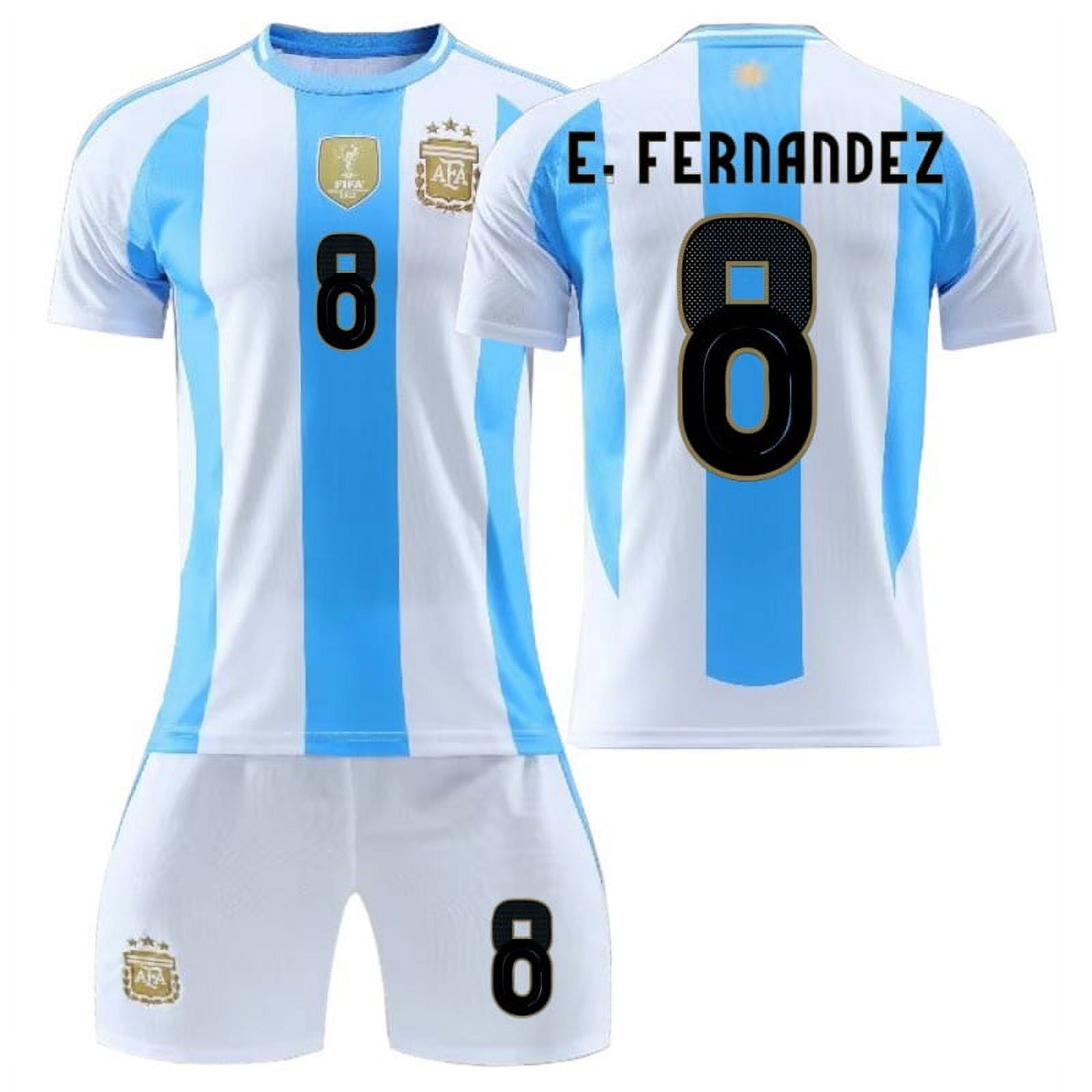 Mens/Kids 2024 America Cup Soccer Game Argentina 8 E.Fernandez Soccer