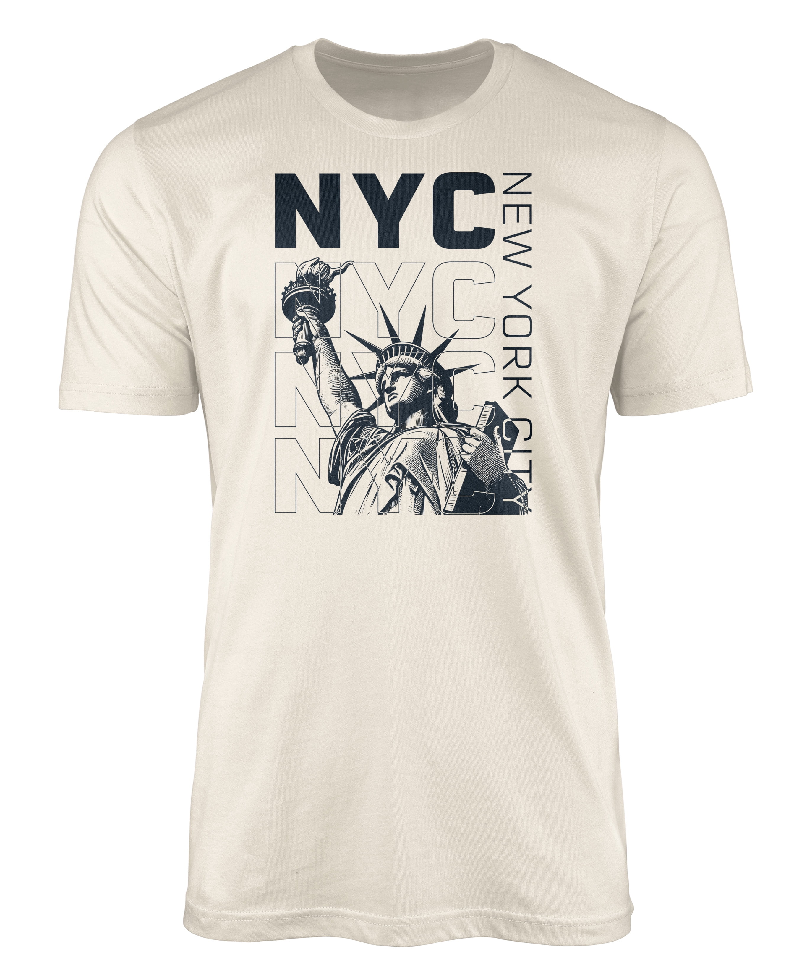 Name Drop New York City Repeat Statue Screenprinted Short Sleeve T-Shirt